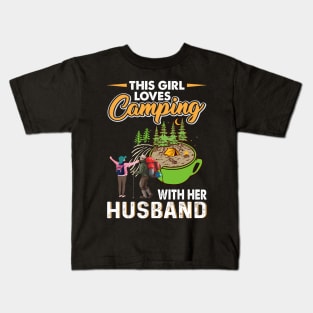 This Girl Loves Camping Kids T-Shirt
